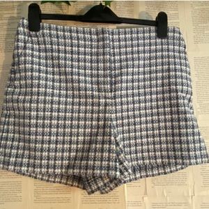gingham checkered picnic patterned high waisted shorts